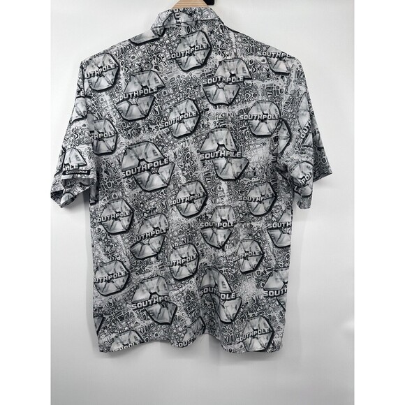 Vintage Southpole Men's XXL Button Shirt Short Sleeve button up polyester‎ - Picture 5 of 8